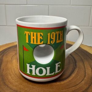 Golf-Themed White and Green Mug